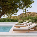 Jack outdoor adjustable lounger cushion - Natural fabric White Cliff Studio Outdoor Cushion