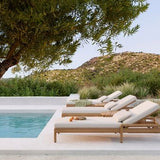 Jack outdoor adjustable lounger cushion - Natural fabric White Cliff Studio Outdoor Cushion