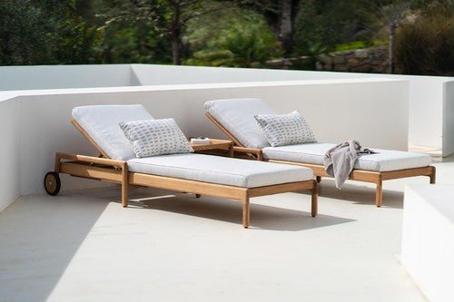 Jack outdoor adjustable lounger cushion - Natural fabric White Cliff Studio Outdoor Cushion