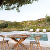 Jack outdoor adjustable lounger cushion - Off White fabric White Cliff Studio Outdoor Cushion