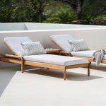 Jack outdoor adjustable lounger cushion - Off White fabric White Cliff Studio Outdoor Cushion