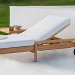 Jack outdoor adjustable lounger cushion - Off White fabric White Cliff Studio Outdoor Cushion
