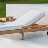 Jack outdoor adjustable lounger cushion - Off White fabric White Cliff Studio Outdoor Cushion