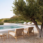 Jack outdoor adjustable lounger cushion - Off White fabric White Cliff Studio Outdoor Cushion