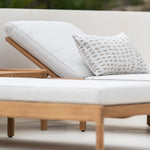 Jack outdoor adjustable lounger cushion - Off White fabric White Cliff Studio Outdoor Cushion