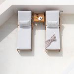 Jack outdoor adjustable lounger cushion - Off White fabric White Cliff Studio Outdoor Cushion