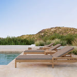 Jack outdoor adjustable lounger frame - teak White Cliff Studio Outdoor Chaise