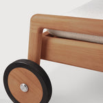 Jack outdoor adjustable lounger frame - teak White Cliff Studio Outdoor Chaise