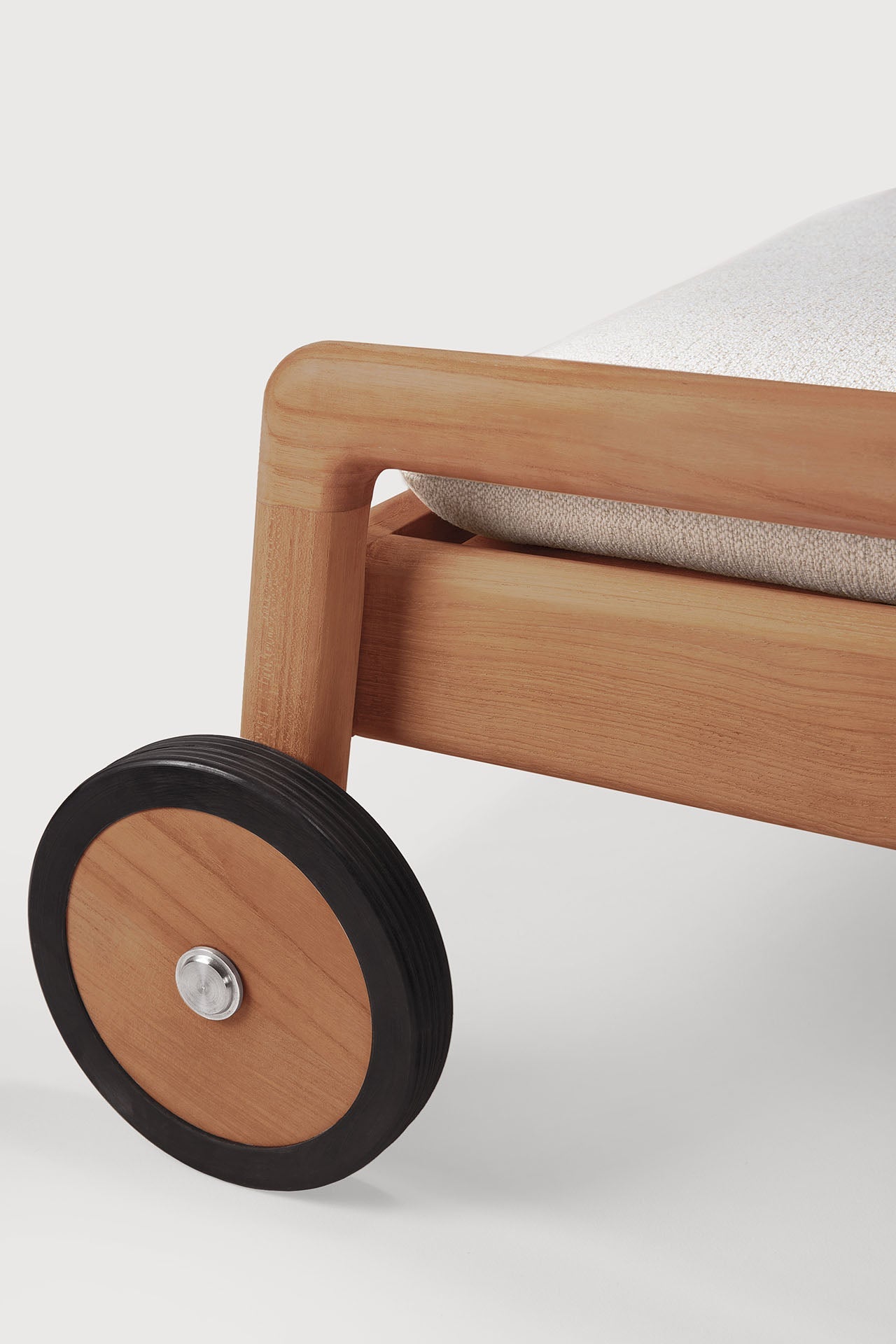 Jack outdoor adjustable lounger frame - teak White Cliff Studio Outdoor Chaise