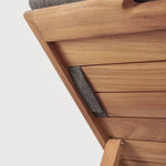 Jack outdoor adjustable lounger frame - teak White Cliff Studio Outdoor Chaise