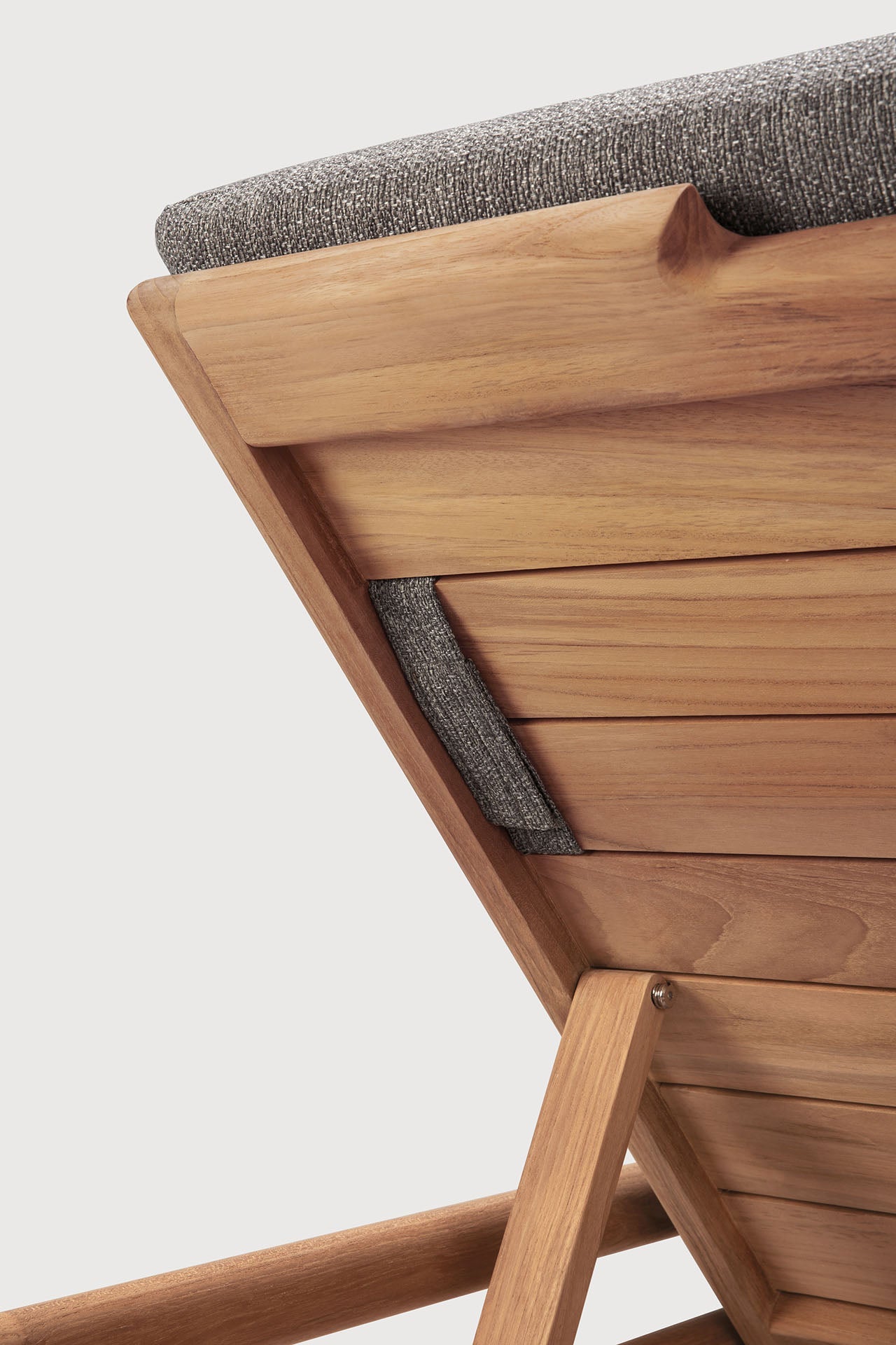 Jack outdoor adjustable lounger frame - teak White Cliff Studio Outdoor Chaise