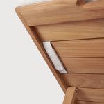 Jack outdoor adjustable lounger frame - teak White Cliff Studio Outdoor Chaise