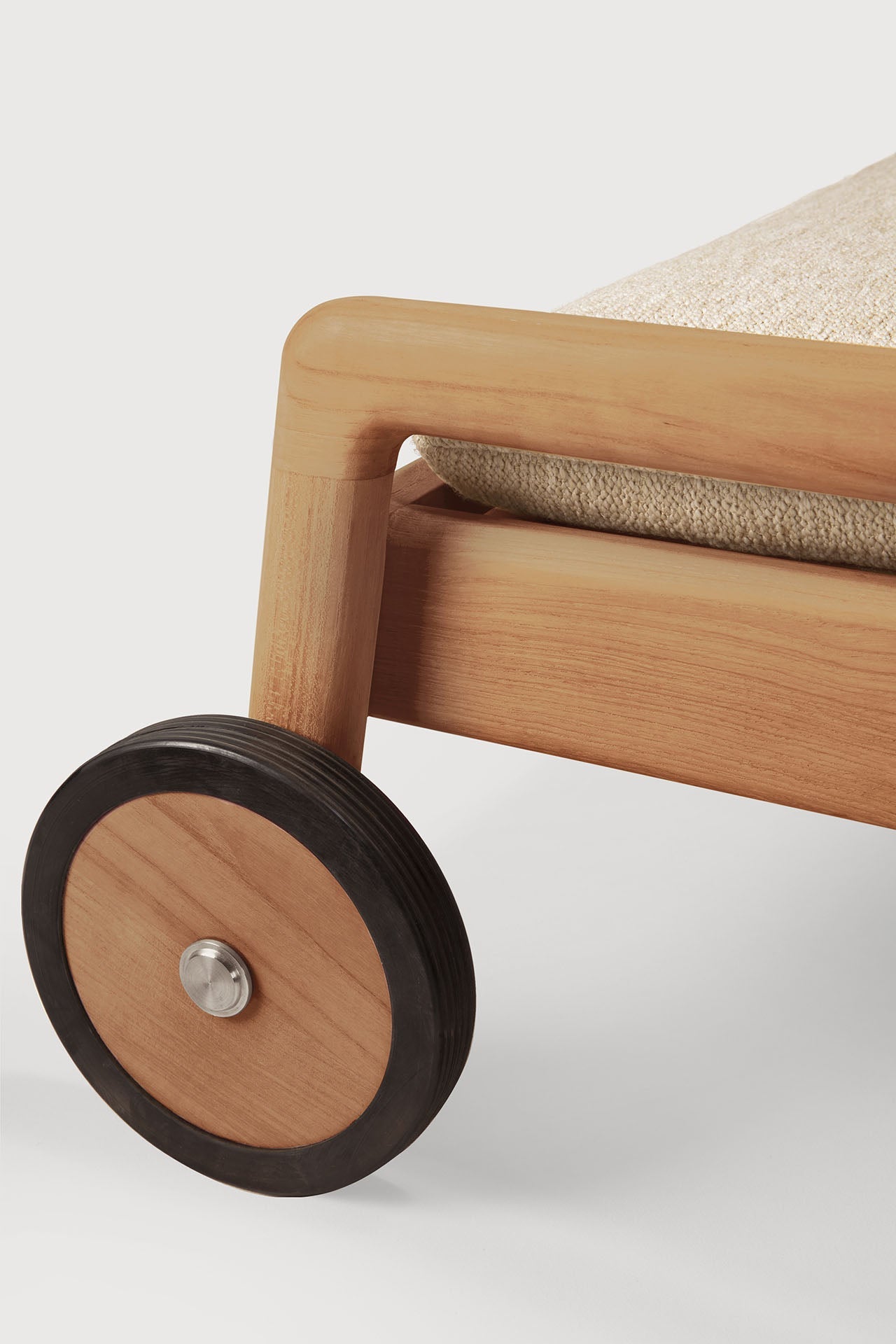 Jack outdoor adjustable lounger frame - teak White Cliff Studio Outdoor Chaise