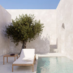 Jack outdoor adjustable lounger frame - teak White Cliff Studio Outdoor Chaise