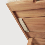 Jack outdoor adjustable lounger frame - teak White Cliff Studio Outdoor Chaise