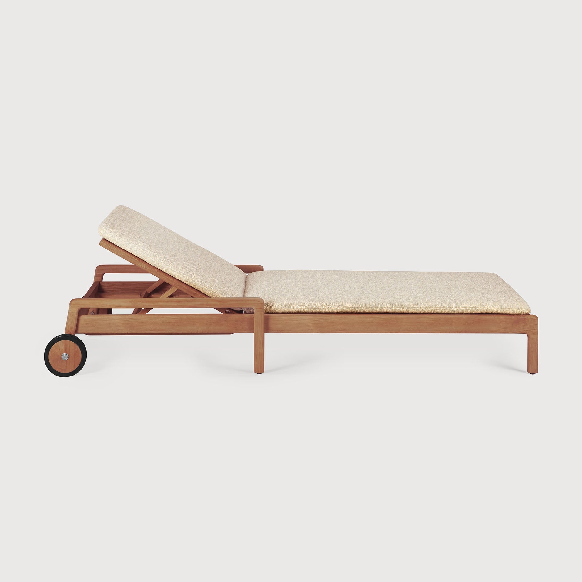 Jack outdoor adjustable lounger frame - teak White Cliff Studio Outdoor Chaise