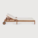 Jack outdoor adjustable lounger frame - teak White Cliff Studio Outdoor Chaise
