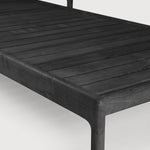 Jack outdoor adjustable lounger frame - varnished teak - black White Cliff Studio Outdoor Chaise