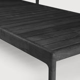 Jack outdoor adjustable lounger frame - varnished teak - black White Cliff Studio Outdoor Chaise