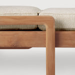 Jack outdoor adjustable lounger - teak - Natural fabric White Cliff Studio Outdoor Chaise