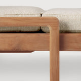 Jack outdoor adjustable lounger - teak - Natural fabric White Cliff Studio Outdoor Chaise