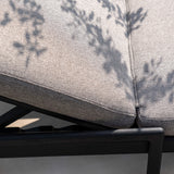 Jack outdoor adjustable lounger - varnished teak - black - Mocha fabric White Cliff Studio Outdoor Chaise