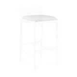 Jack outdoor bar stool cushion - Off White fabric White Cliff Studio Outdoor Bar Stool