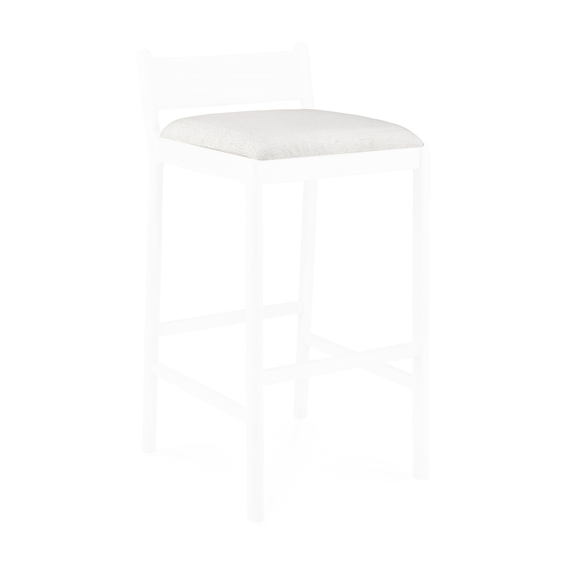 Jack outdoor bar stool cushion - Off White fabric White Cliff Studio Outdoor Bar Stool