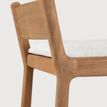 Jack outdoor bar stool - teak - Off White fabric White Cliff Studio Outdoor Bar Stool