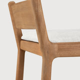 Jack outdoor bar stool - teak - Off White fabric White Cliff Studio Outdoor Bar Stool