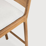 Jack outdoor bar stool - teak - Off White fabric White Cliff Studio Outdoor Bar Stool