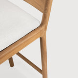 Jack outdoor bar stool - teak - Off White fabric White Cliff Studio Outdoor Bar Stool