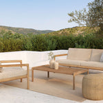 Jack outdoor coffee table - teak - rectangular White Cliff Studio Outdoor Coffee Table