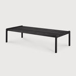 Jack outdoor coffee table - varnished teak - black - rectangular White Cliff Studio Outdoor Coffee Table