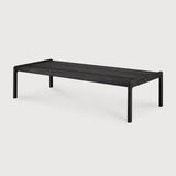 Jack outdoor coffee table - varnished teak - black - rectangular White Cliff Studio Outdoor Coffee Table
