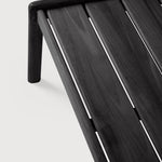 Jack outdoor coffee table - varnished teak - black - rectangular White Cliff Studio Outdoor Coffee Table