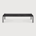 Jack outdoor coffee table - varnished teak - black - rectangular White Cliff Studio Outdoor Coffee Table