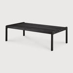 Jack outdoor coffee table - varnished teak - black - rectangular White Cliff Studio Outdoor Coffee Table