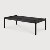 Jack outdoor coffee table - varnished teak - black - rectangular White Cliff Studio Outdoor Coffee Table
