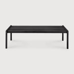 Jack outdoor coffee table - varnished teak - black - rectangular White Cliff Studio Outdoor Coffee Table