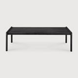 Jack outdoor coffee table - varnished teak - black - rectangular White Cliff Studio Outdoor Coffee Table