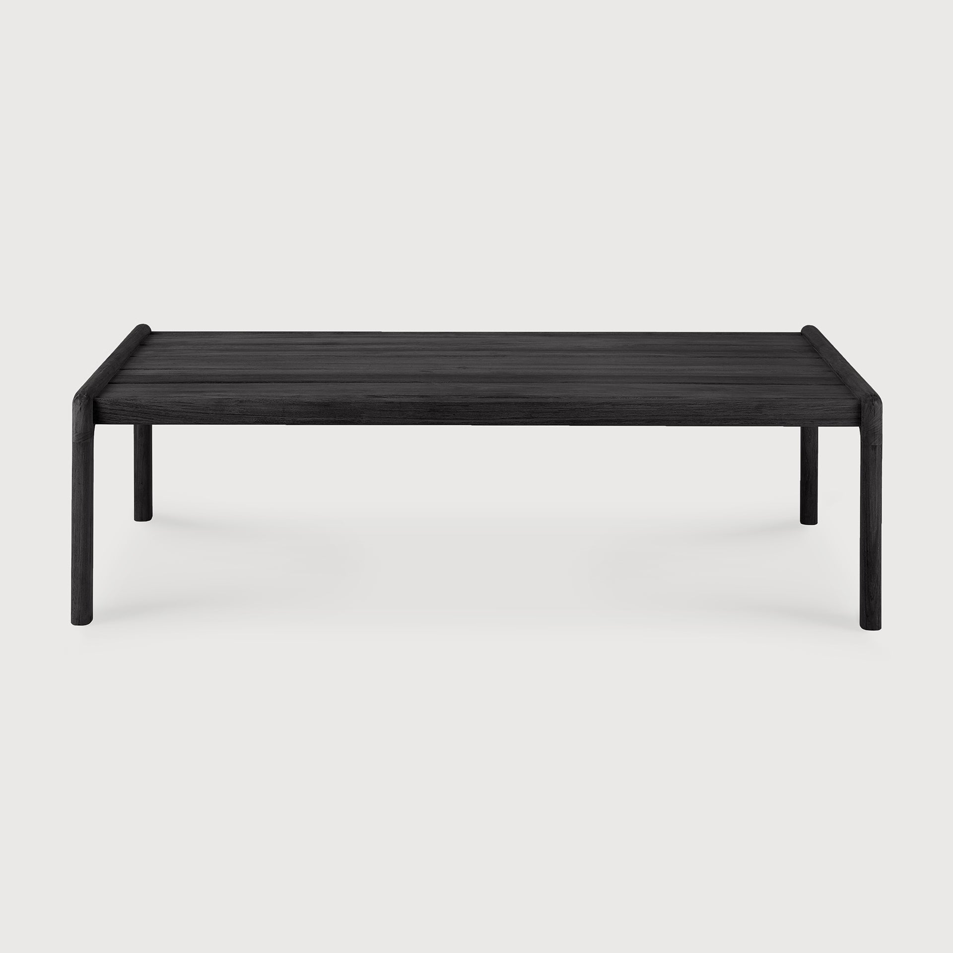 Jack outdoor coffee table - varnished teak - black - rectangular White Cliff Studio Outdoor Coffee Table