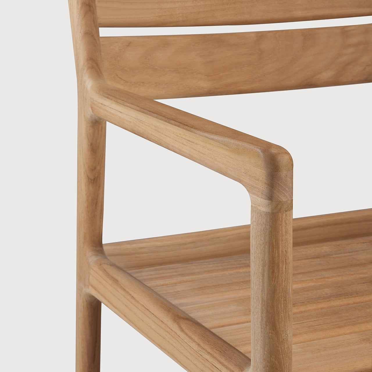 Jack outdoor dining chair frame - teak - with arms White Cliff Studio Outdoor Dining Chair