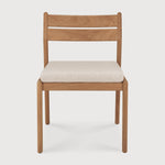 Jack outdoor dining chair - teak - Natural fabric White Cliff Studio Outdoor Dining Chair