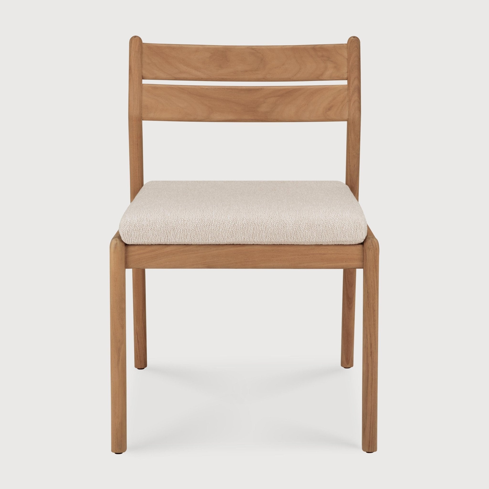 Jack outdoor dining chair - teak - Natural fabric White Cliff Studio Outdoor Dining Chair