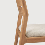 Jack outdoor dining chair - teak - Natural fabric White Cliff Studio Outdoor Dining Chair