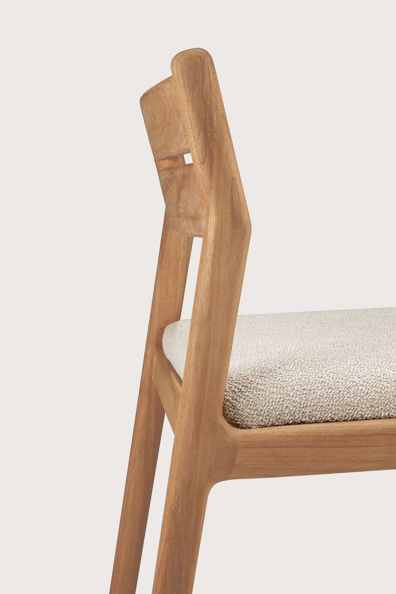 Jack outdoor dining chair - teak - Natural fabric White Cliff Studio Outdoor Dining Chair