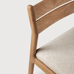 Jack outdoor dining chair - teak - Natural fabric White Cliff Studio Outdoor Dining Chair