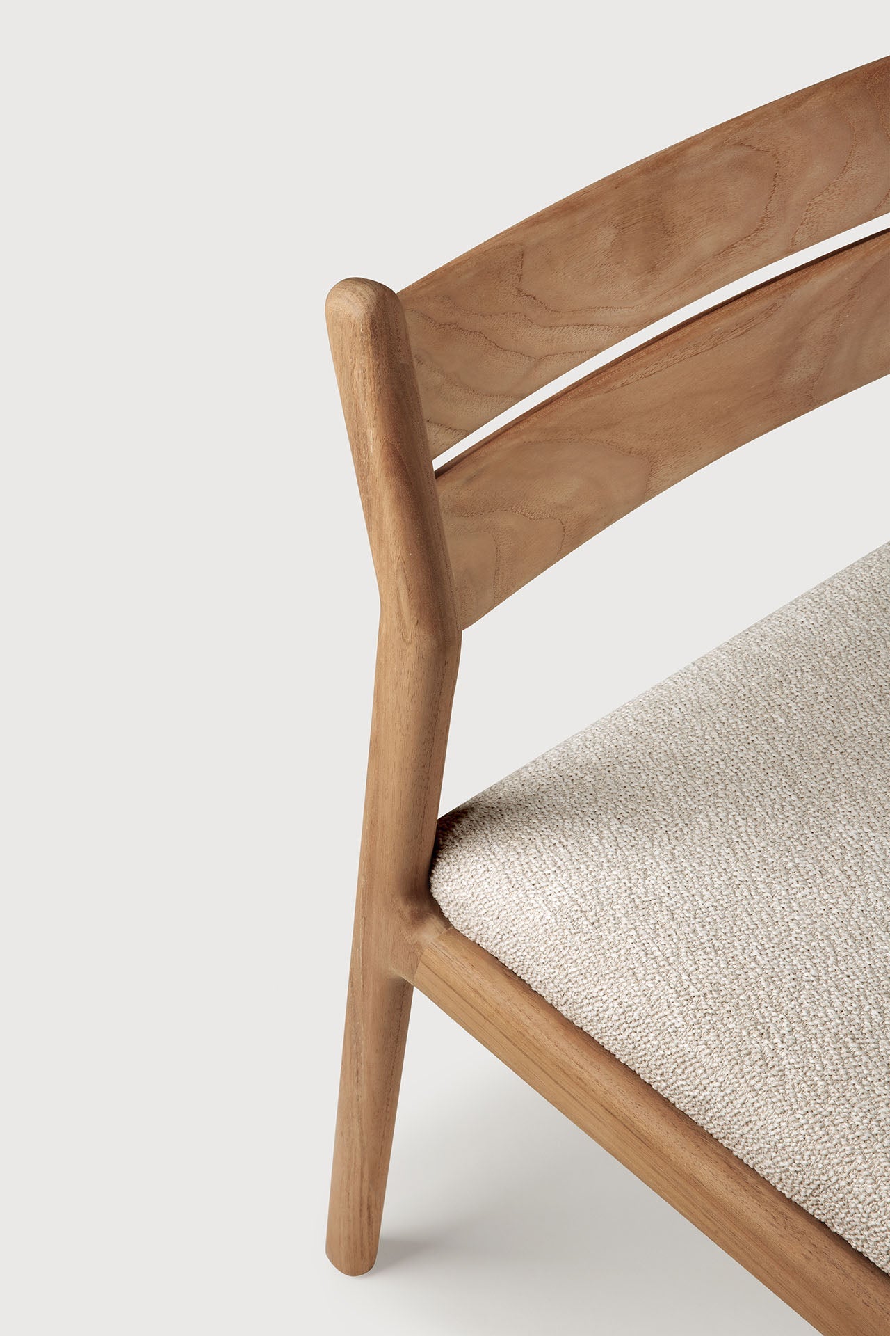 Jack outdoor dining chair - teak - Natural fabric White Cliff Studio Outdoor Dining Chair