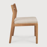 Jack outdoor dining chair - teak - Natural fabric White Cliff Studio Outdoor Dining Chair